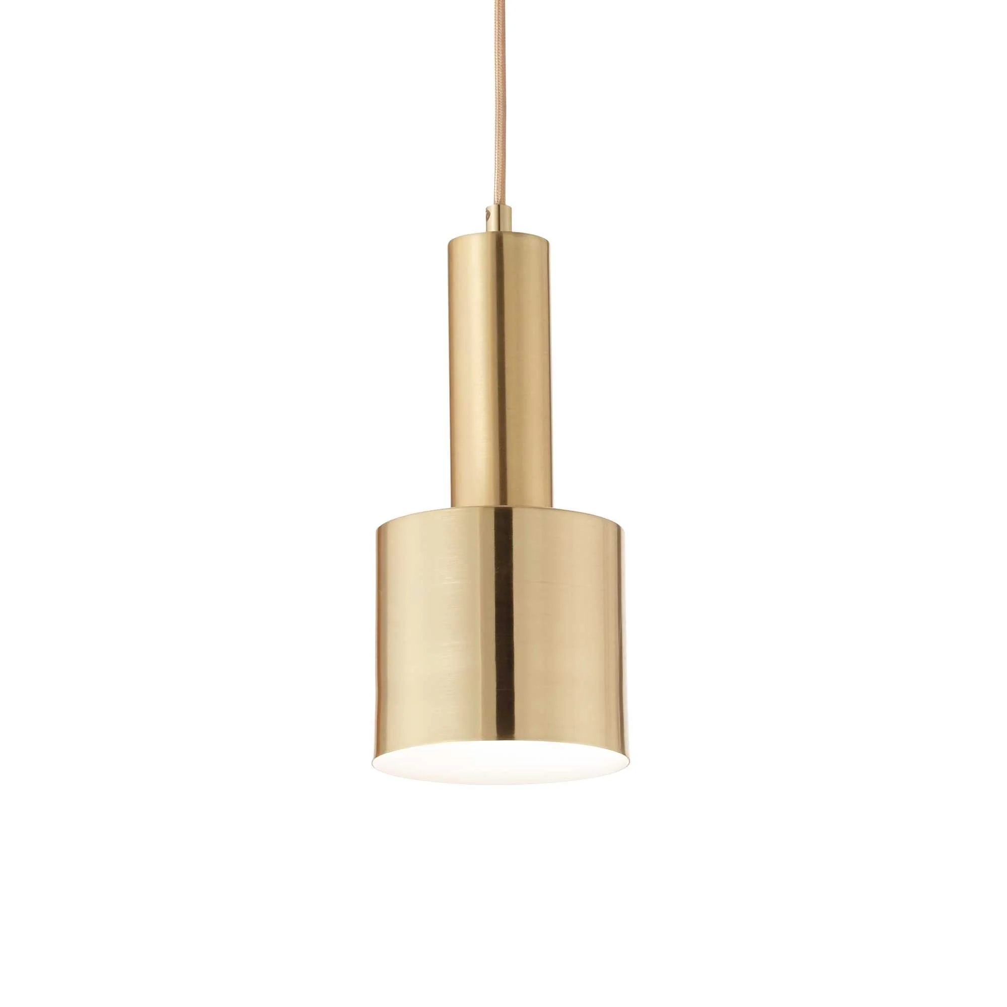 Holly Single Pendant Light - White/Black/Brass Finish - Image 3