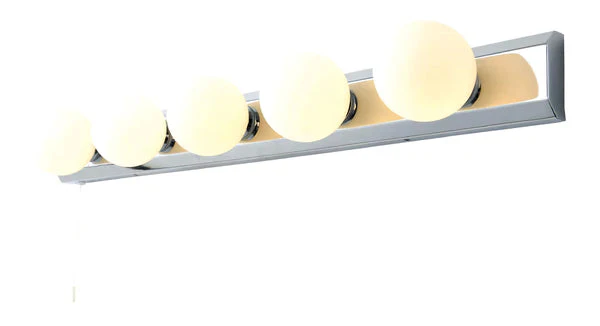 Ara Hollywood 5 Light Wall Light in Chrome Finish IP44