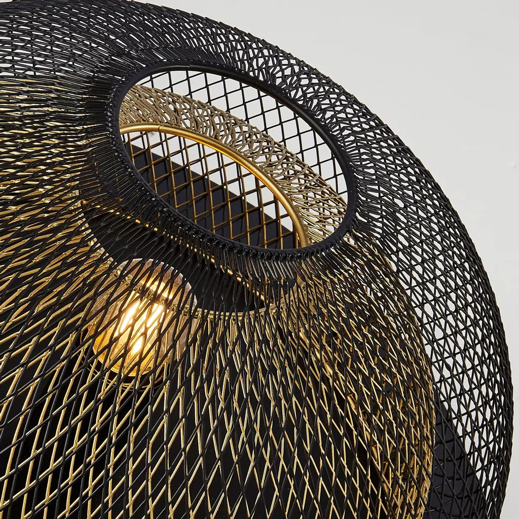 Honeycomb Flush - Black Metal & Gold Mesh - Image 3