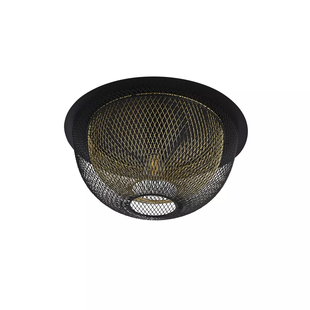 Honeycomb Flush - Black Metal & Gold Mesh - Image 4