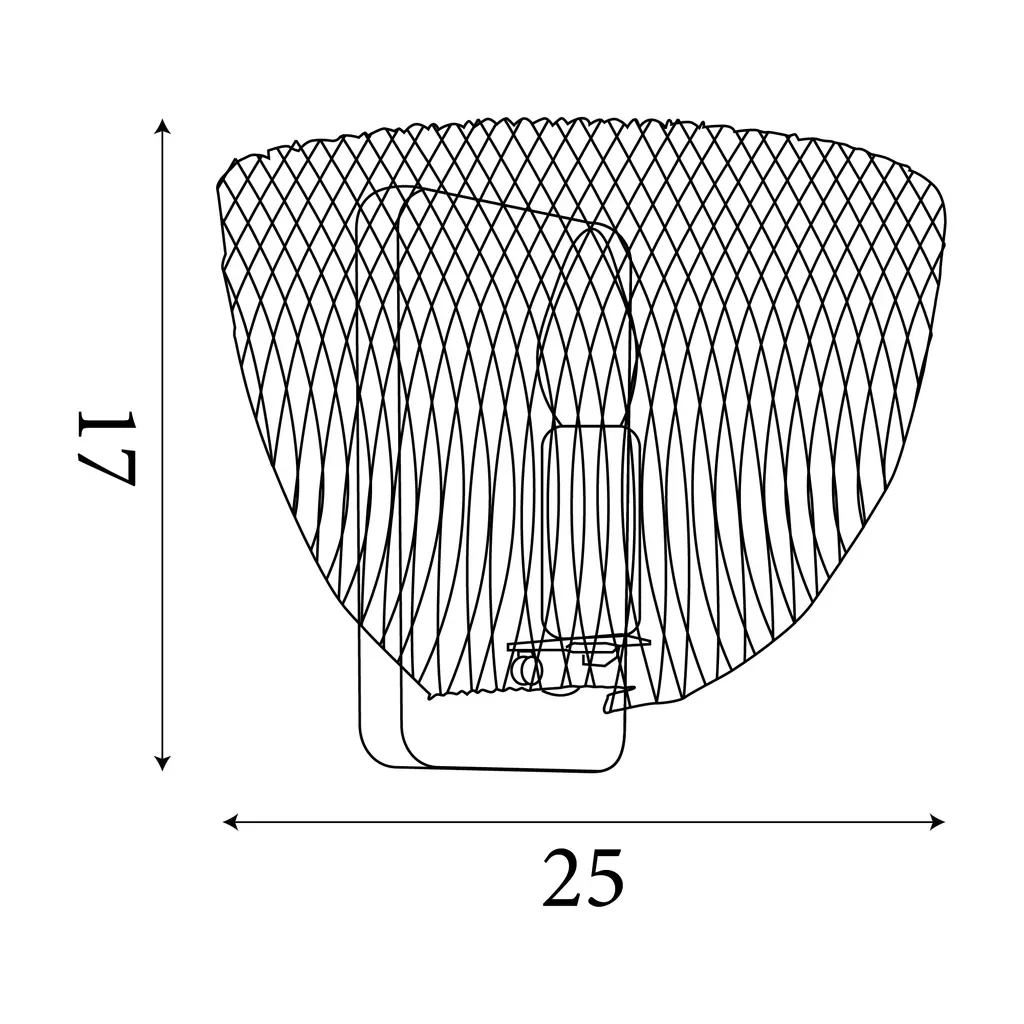 Honeycomb Wall Light - Black Metal & Gold Mesh - Image 2