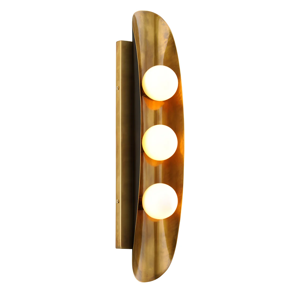 Hopper 1/3Lt Wall Sconce - Brass - Image 2