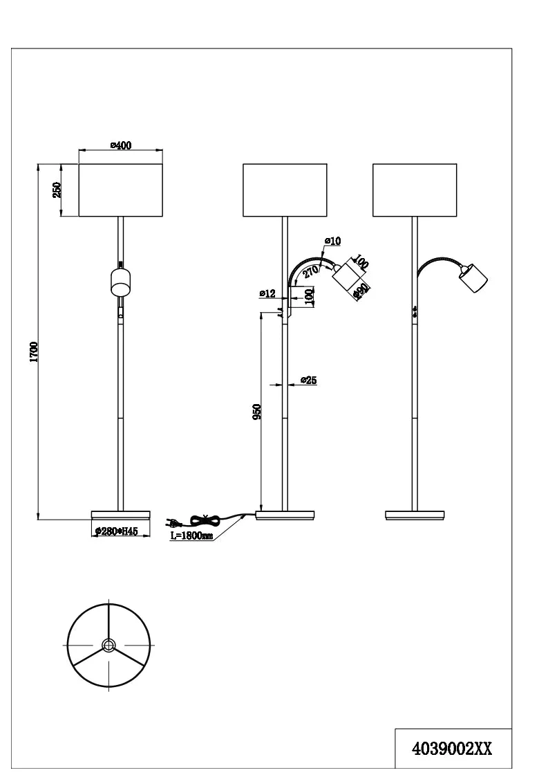 Hotel Task/Reading Floor Lamp - Various Colours - Image 5