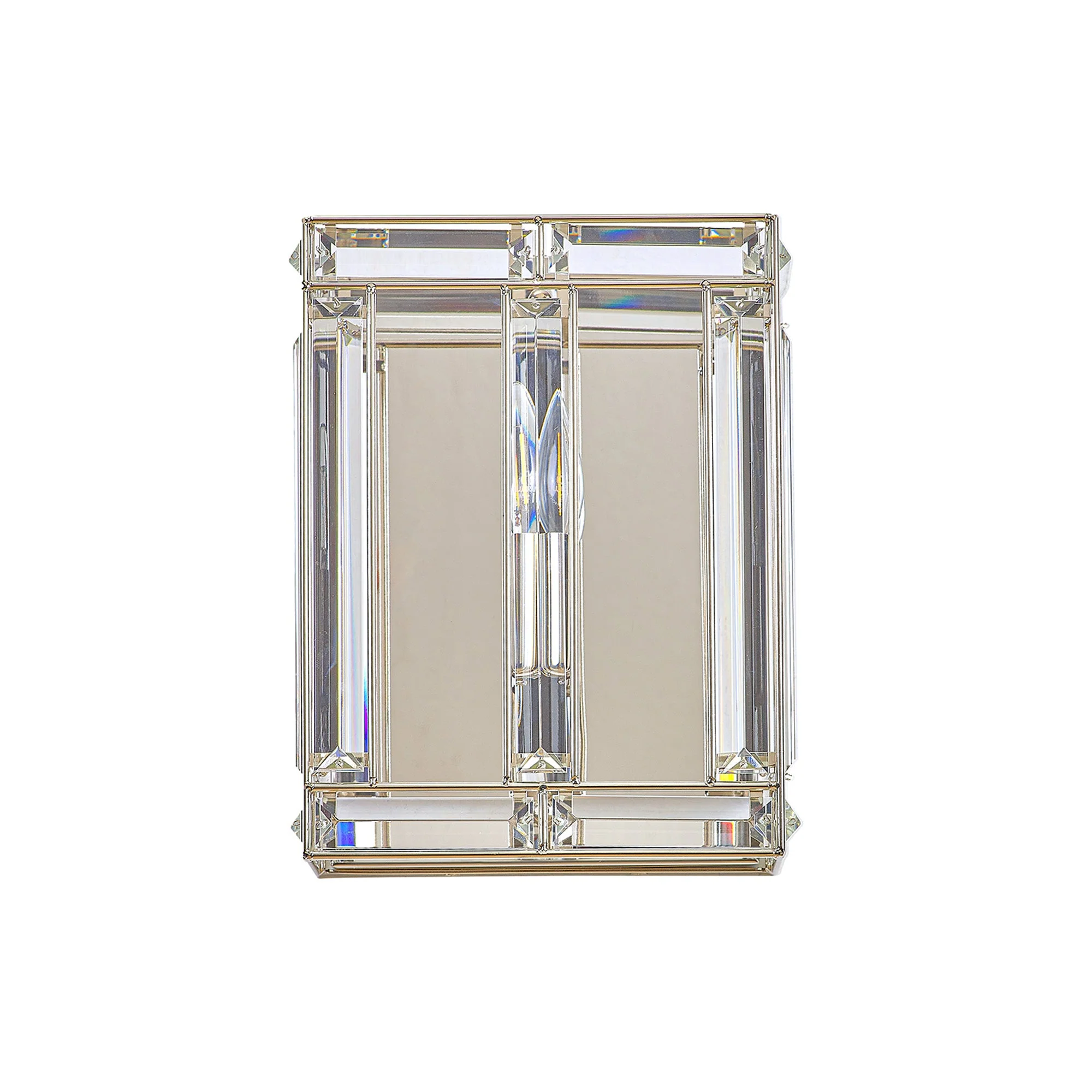 Hound Rectangular/Square Wall Light, 2 Light E14, Polished Nickel - Image 11
