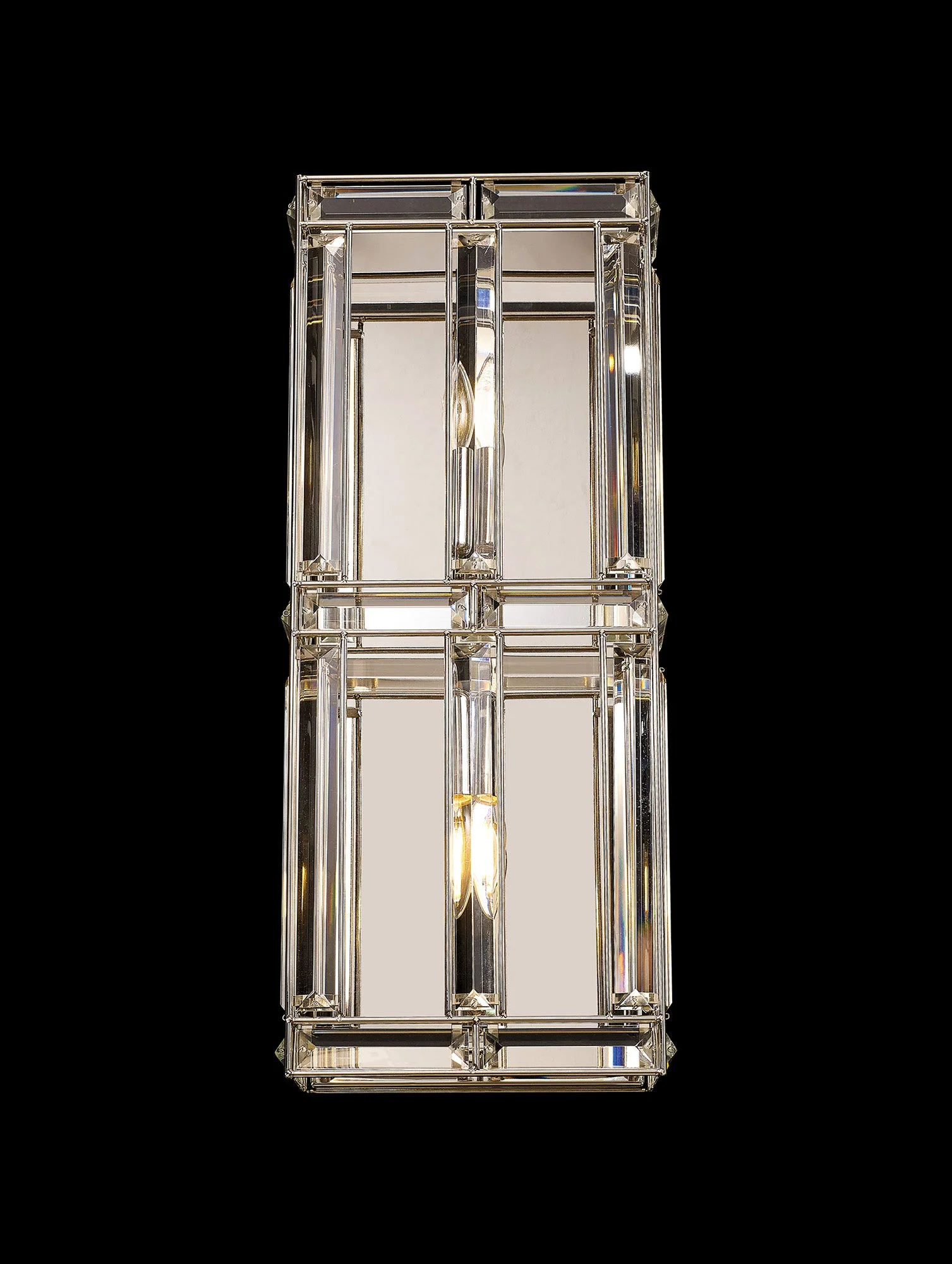 Hound Rectangular/Square Wall Light, 2 Light E14, Polished Nickel - Image 3