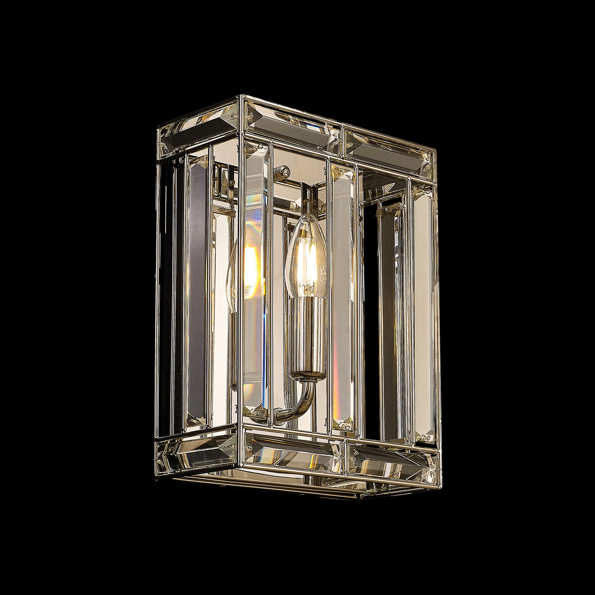 Hound Rectangular/Square Wall Light, 2 Light E14, Polished Nickel - Image 9
