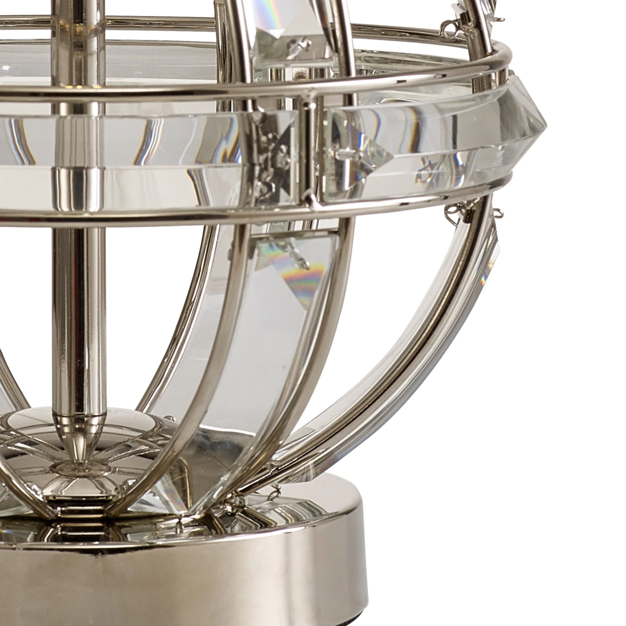 Hound Round Table Lamp, 1 Light E27, Polished Nickel - Image 4