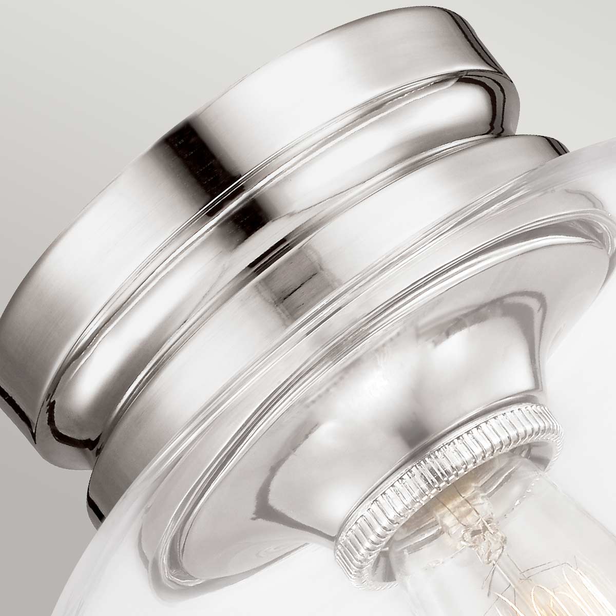 Hounslow 1 Light Flush Light - Burnished Brass/Polished Nickel - Image 11