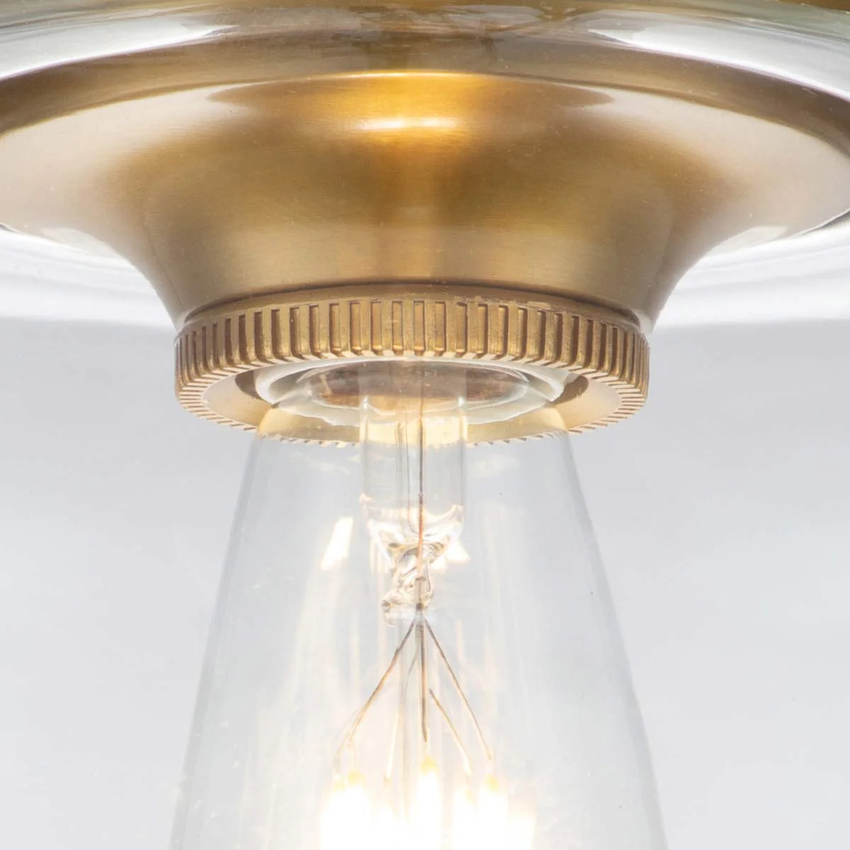 Hounslow 1 Light Flush Light - Burnished Brass/Polished Nickel - Image 3