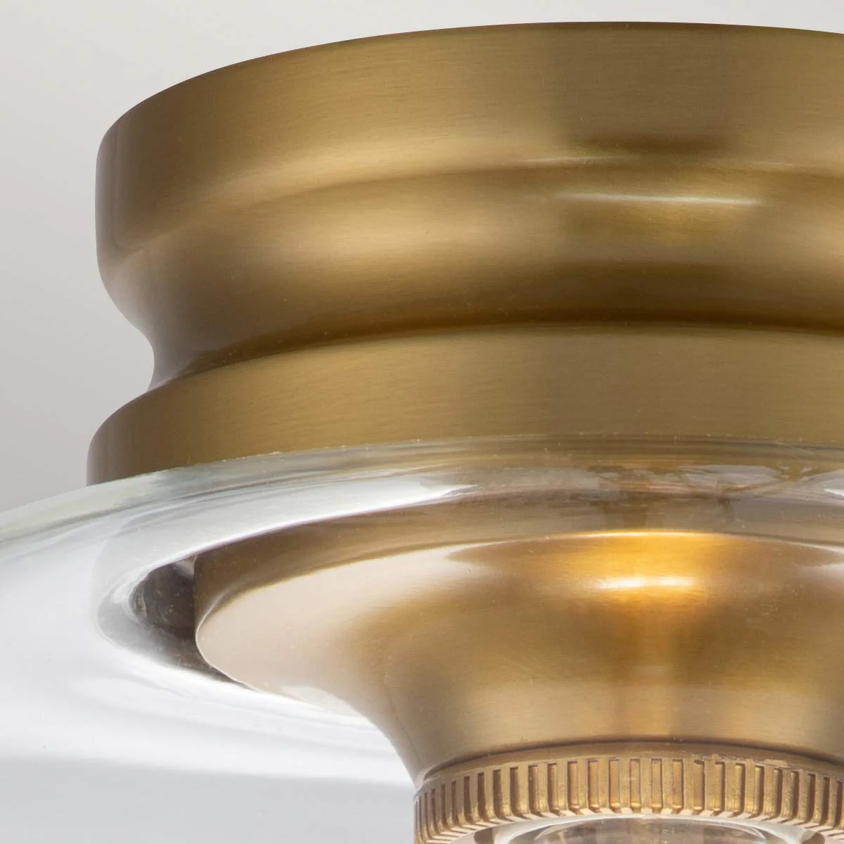 Hounslow 1 Light Flush Light - Burnished Brass/Polished Nickel - Image 4