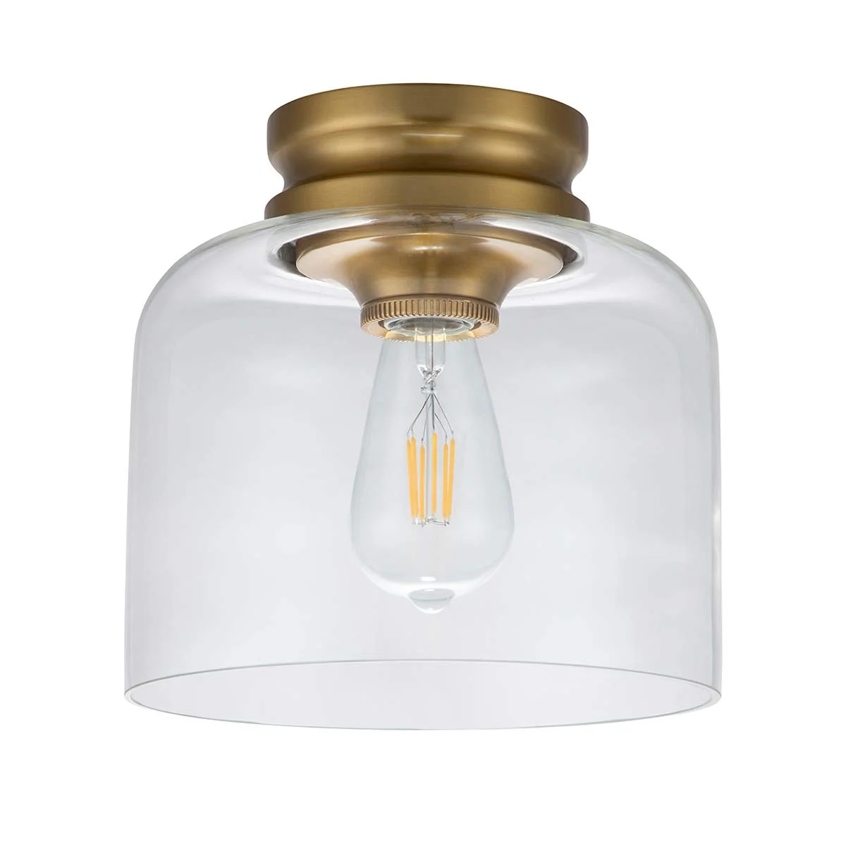 Hounslow 1 Light Flush Light - Burnished Brass/Polished Nickel - Image 5