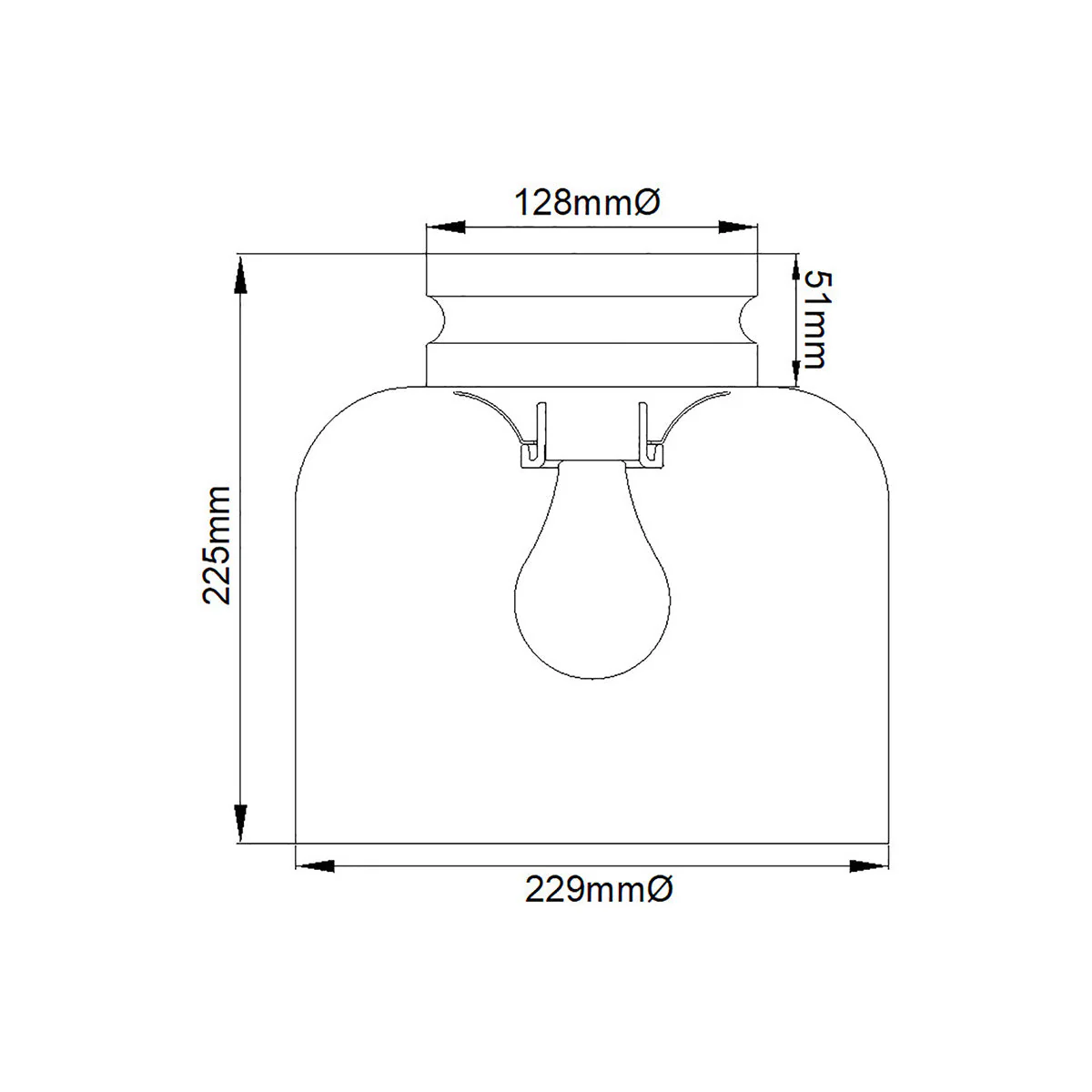 Hounslow 1 Light Flush Light - Burnished Brass/Polished Nickel - Image 6