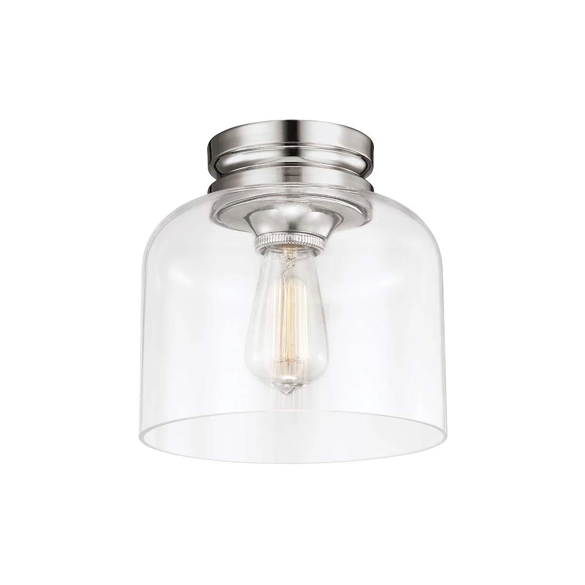 Hounslow 1 Light Flush Light - Burnished Brass/Polished Nickel - Image 7