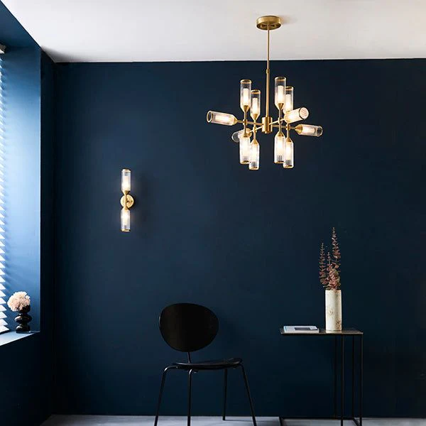 Hourglass Double Wall Light - Satin Brass - Image 4