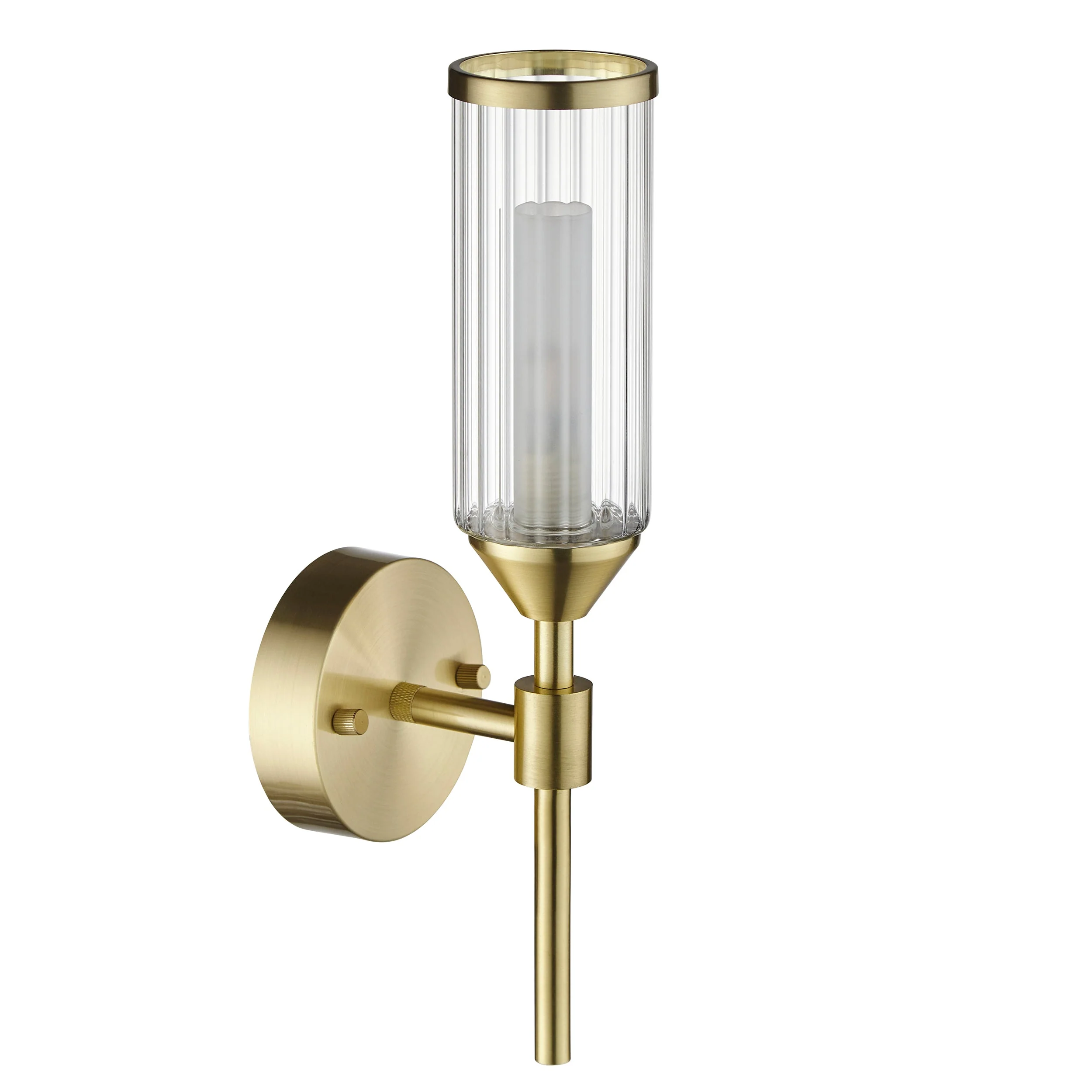 Hourglass Single Wall Light - Satin Brass - Image 2