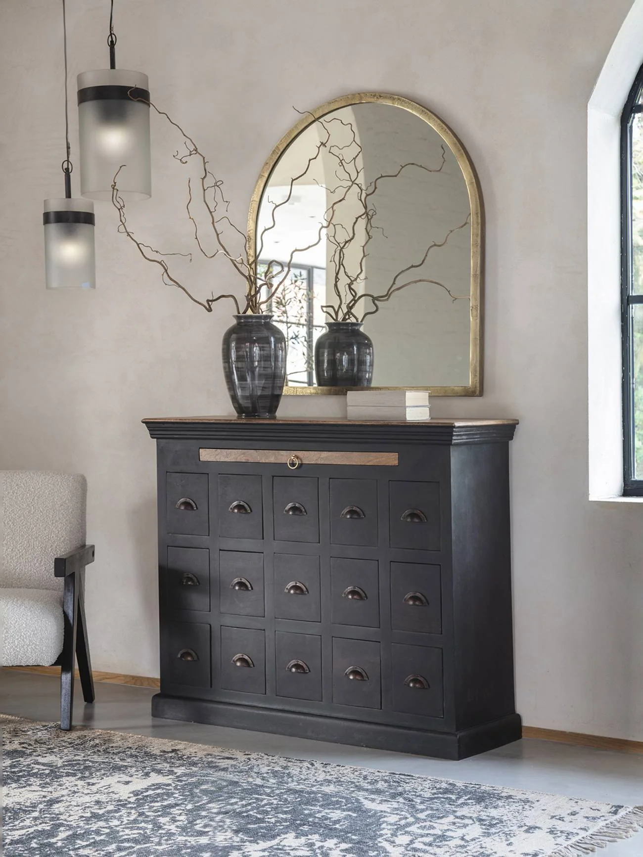 Hoxton II Antique Black Mango 15 Drawer Chest - Image 6