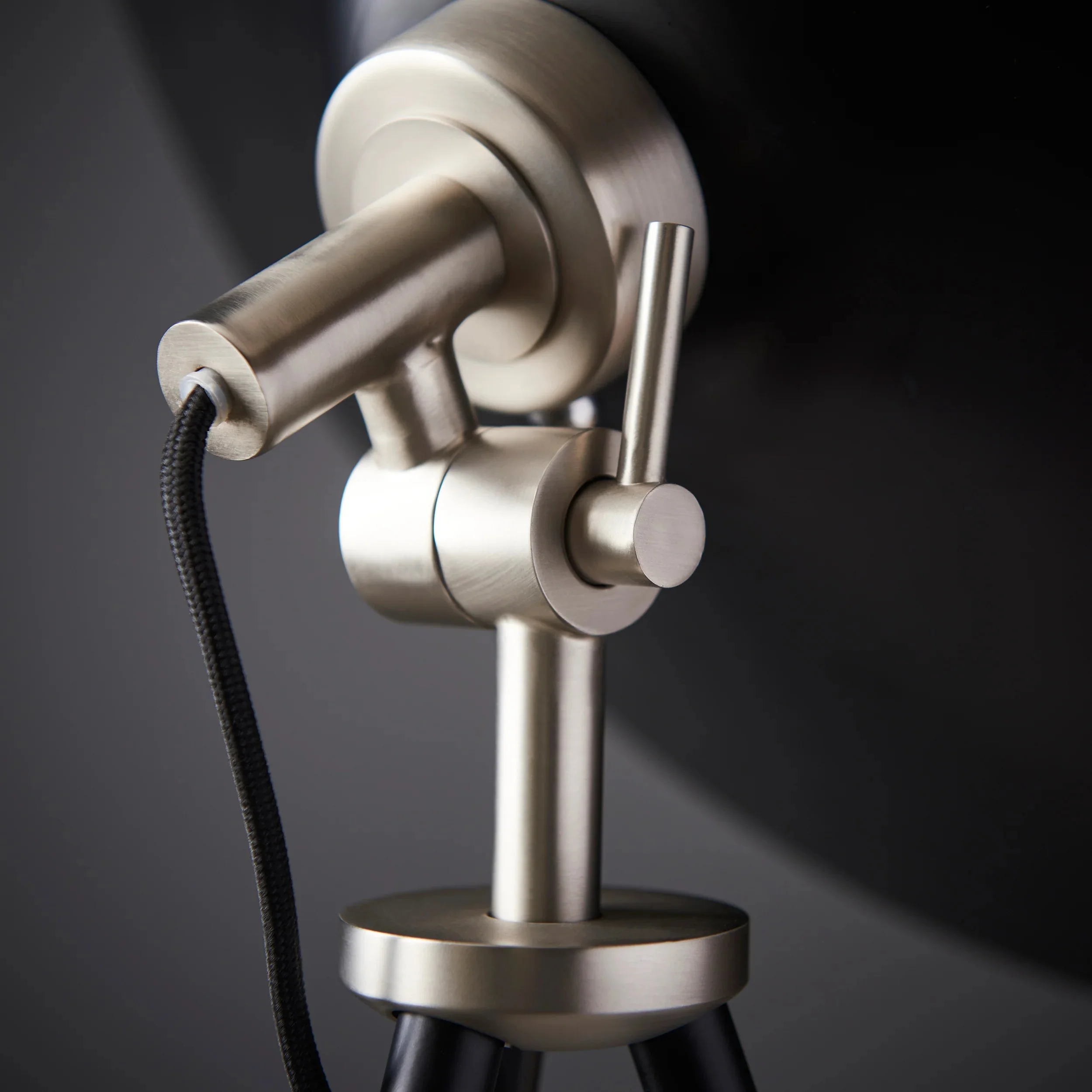 Hubble 1Lt Tripod Floor Lamp - Brass/Black - Image 7