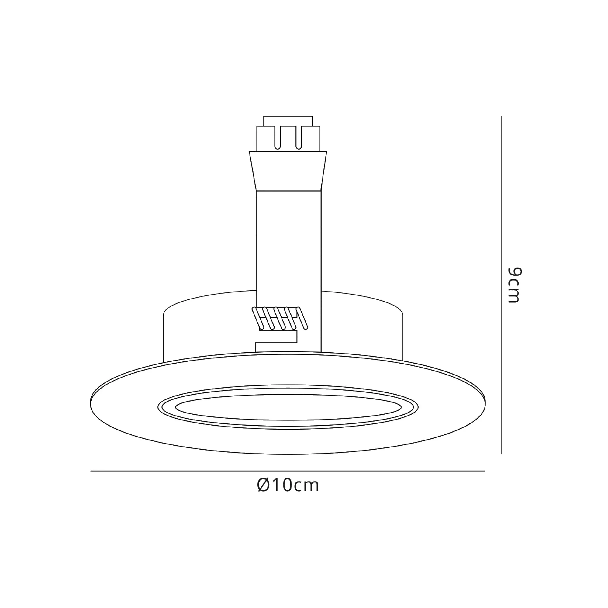 Hudson 10.4cm GU10 Adjustable Downlight White (Lamp Not Included), Cut Out: 84mm - Image 7