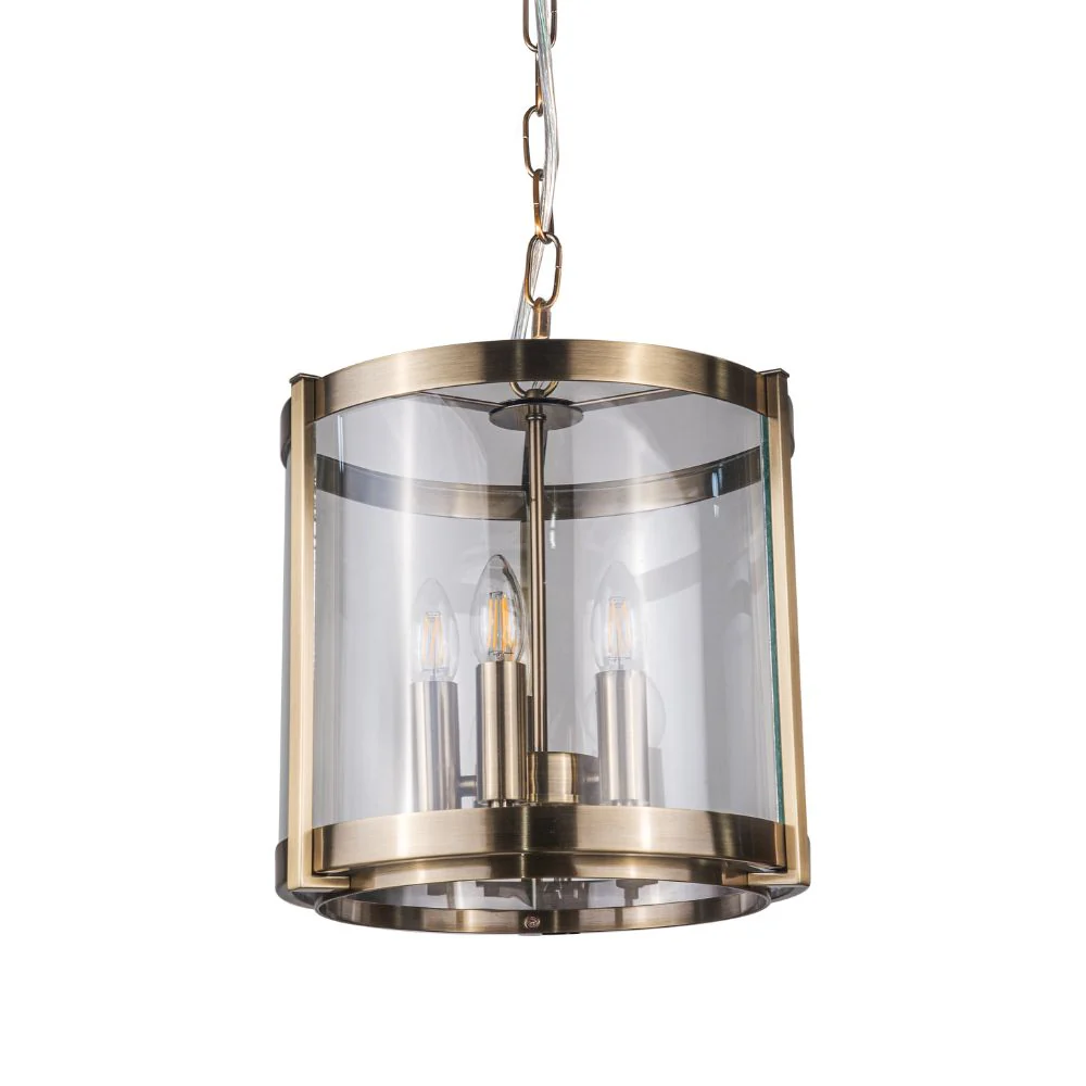 Hudson 3/5 Light Ceiling Light- Antique Brass/Satin Chrome - Image 2