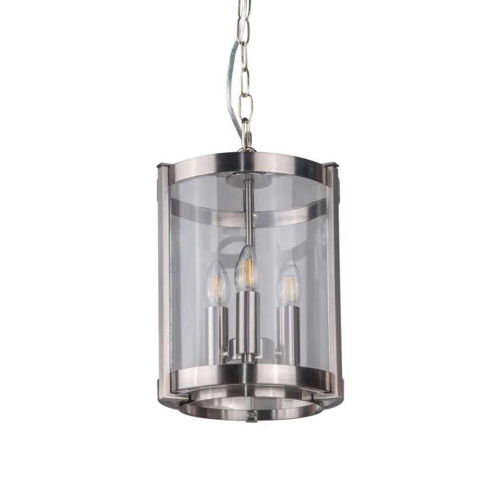 Hudson 3/5 Light Ceiling Light- Antique Brass/Satin Chrome - Image 3