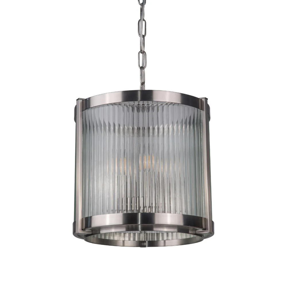 Hudson 3/5 Light Ceiling Light- Antique Brass/Satin Chrome - Image 5
