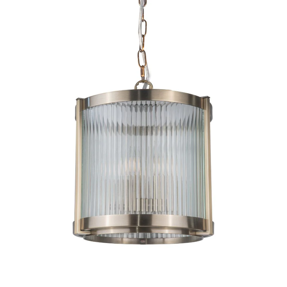 Hudson 3/5 Light Ceiling Light- Antique Brass/Satin Chrome - Image 8