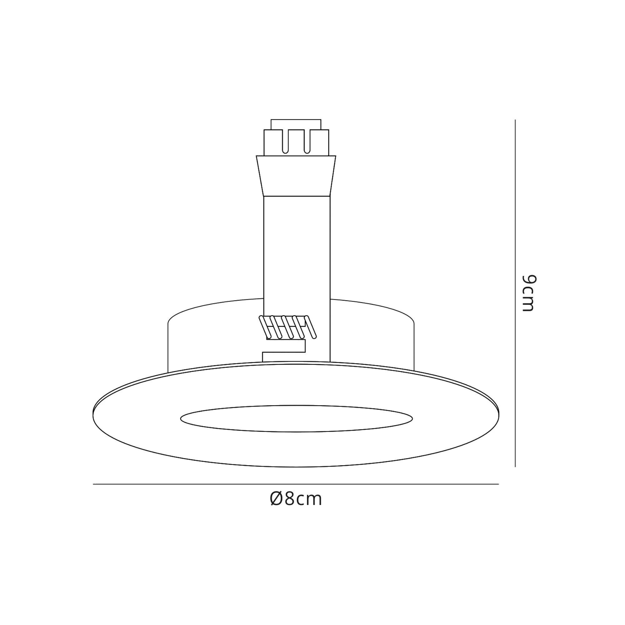 Hudson 8.4cm GU10 Fixed Downlight White (Lamp Not Included), Cut Out: 60mm - Image 4