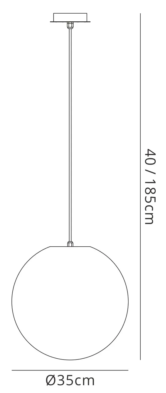 Huevo 35cm/40cm Ball Pendant E27 Small Outdoor IP44, Opal White - Image 10
