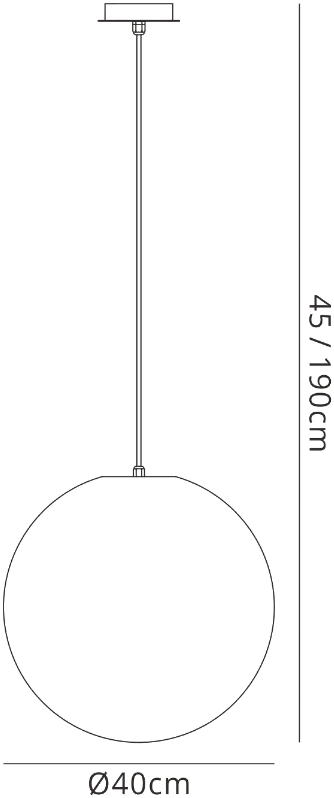 Huevo 35cm/40cm Ball Pendant E27 Small Outdoor IP44, Opal White - Image 9