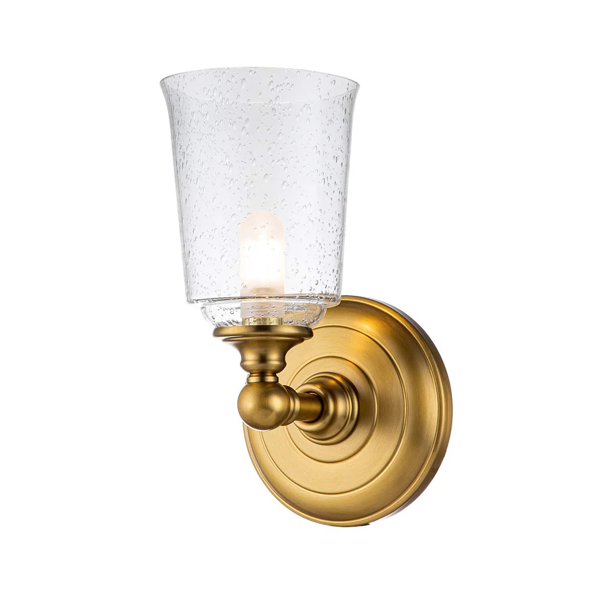 Huguenot Lake 1Lt Bathroom Wall Light IP44 - Polished Chrome/ Burnished Brass - Image 2