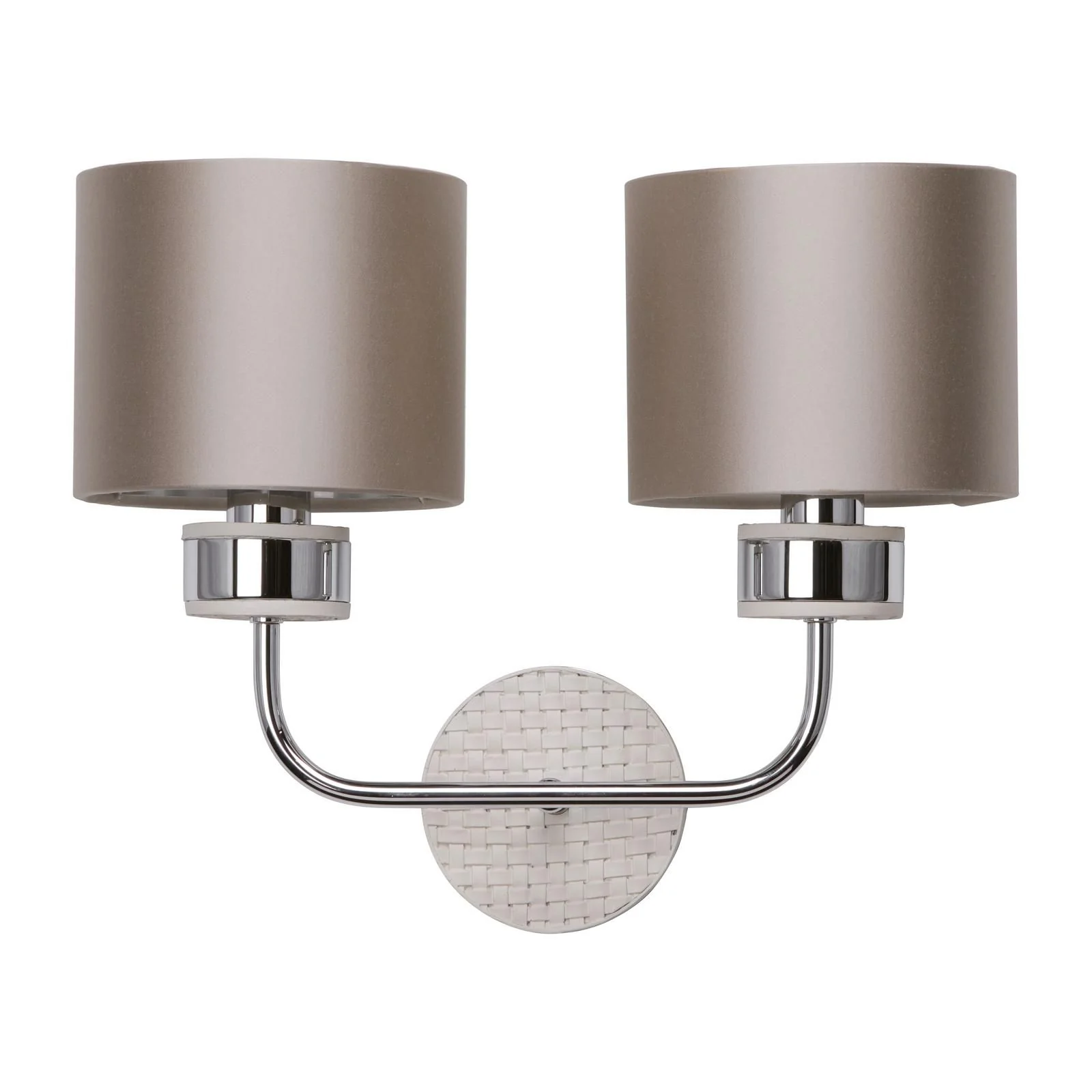 Hunter 2 Light Wall Light- Polished Chrome With Bespoke Shade - Image 2