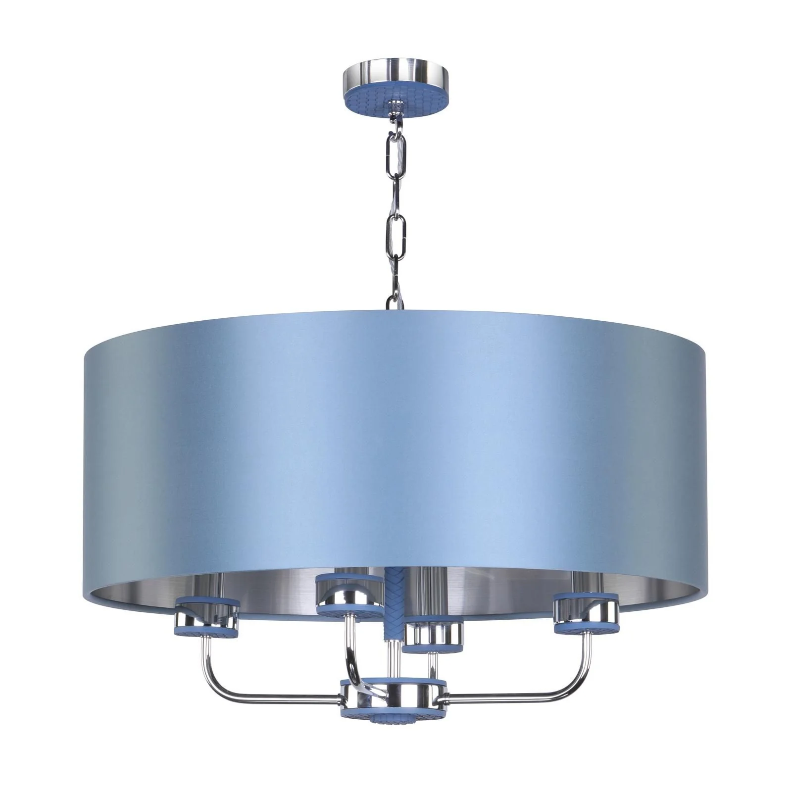 Hunter 4 Lt Ceiling Light - Polished Chrome With Bespoke Shade - Image 2