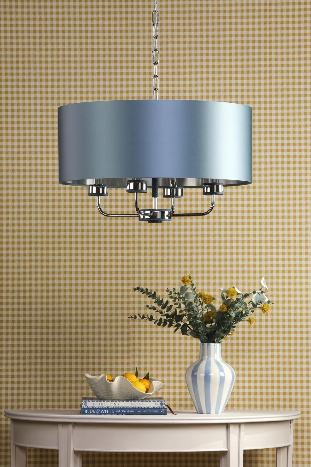 Hunter 4 Lt Ceiling Light - Polished Chrome With Bespoke Shade - Image 5
