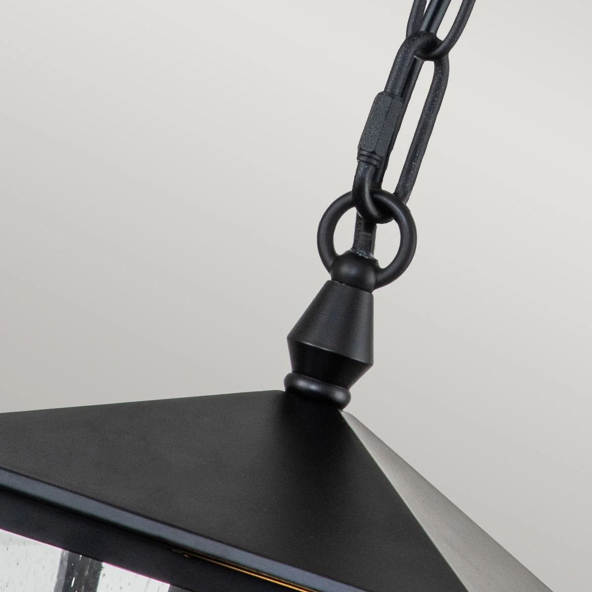 Huntersfield 1/3Lt Chain Lantern - Black IP44 E27 - Image 4