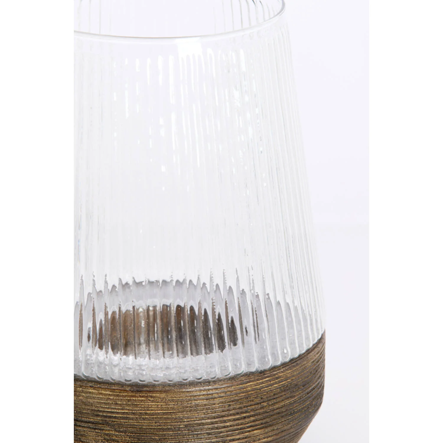 Minas Hurricane- Glass Rib Clear+Wood Dark Brown - Image 3