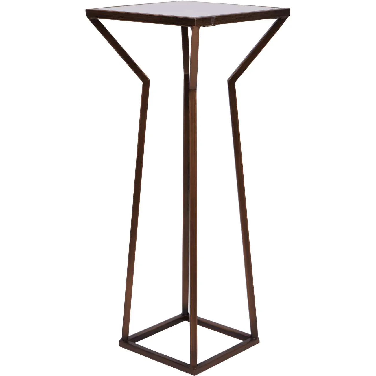 Hylas Antique Copper Frame Ceramic Single Side Table - Image 4