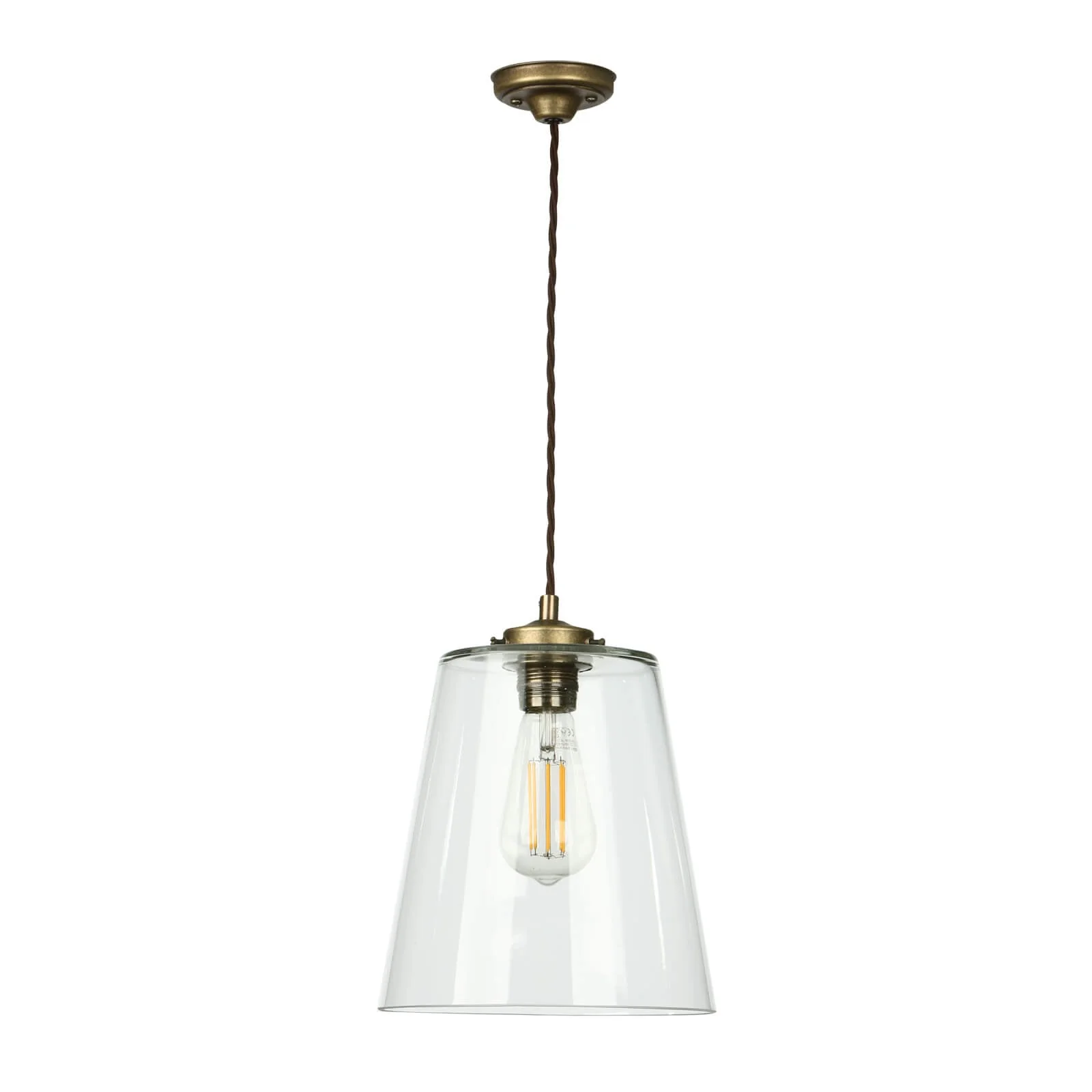 Ibsley Single Pendant In Aged Brass - Image 2