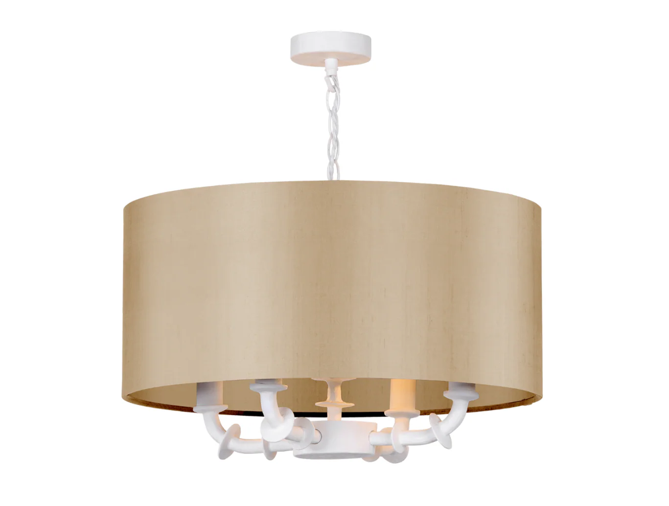 Icarus 3/4 Lt Ceiling Light-  White With Bespoke Shade - Image 2