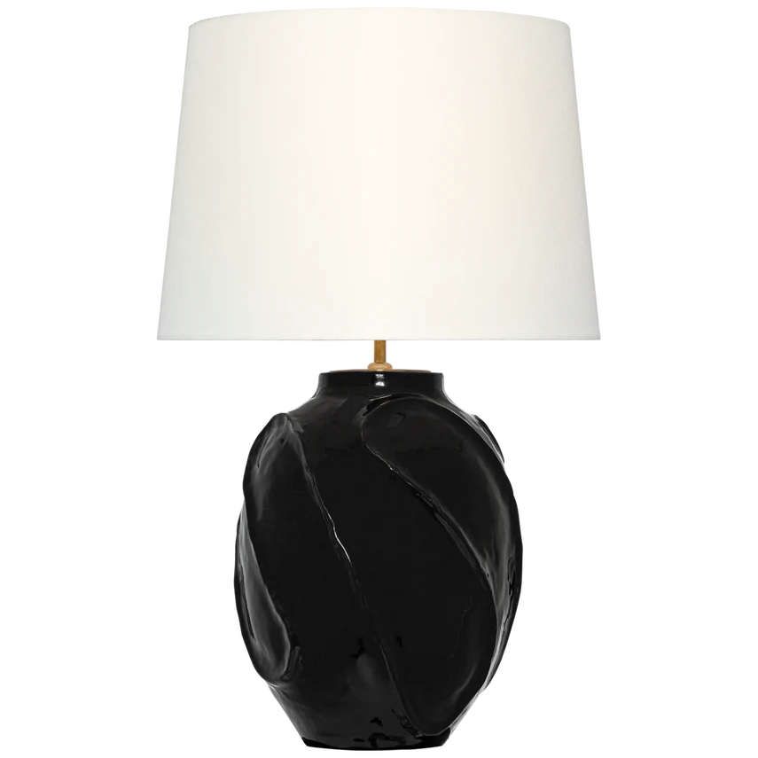 Idalia 28" Sculpted Table Lamp - White/Black - Image 2
