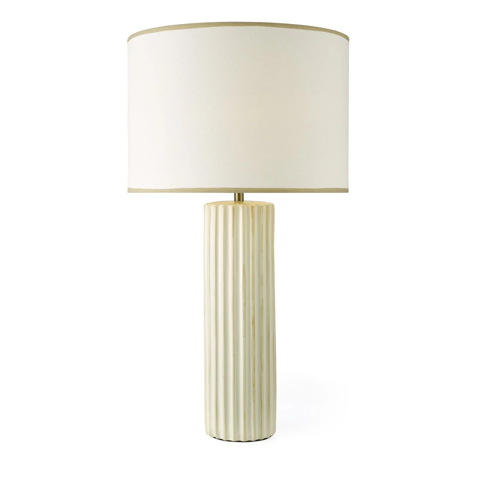 Idella 36cm White Linen Drum Shade - Image 2