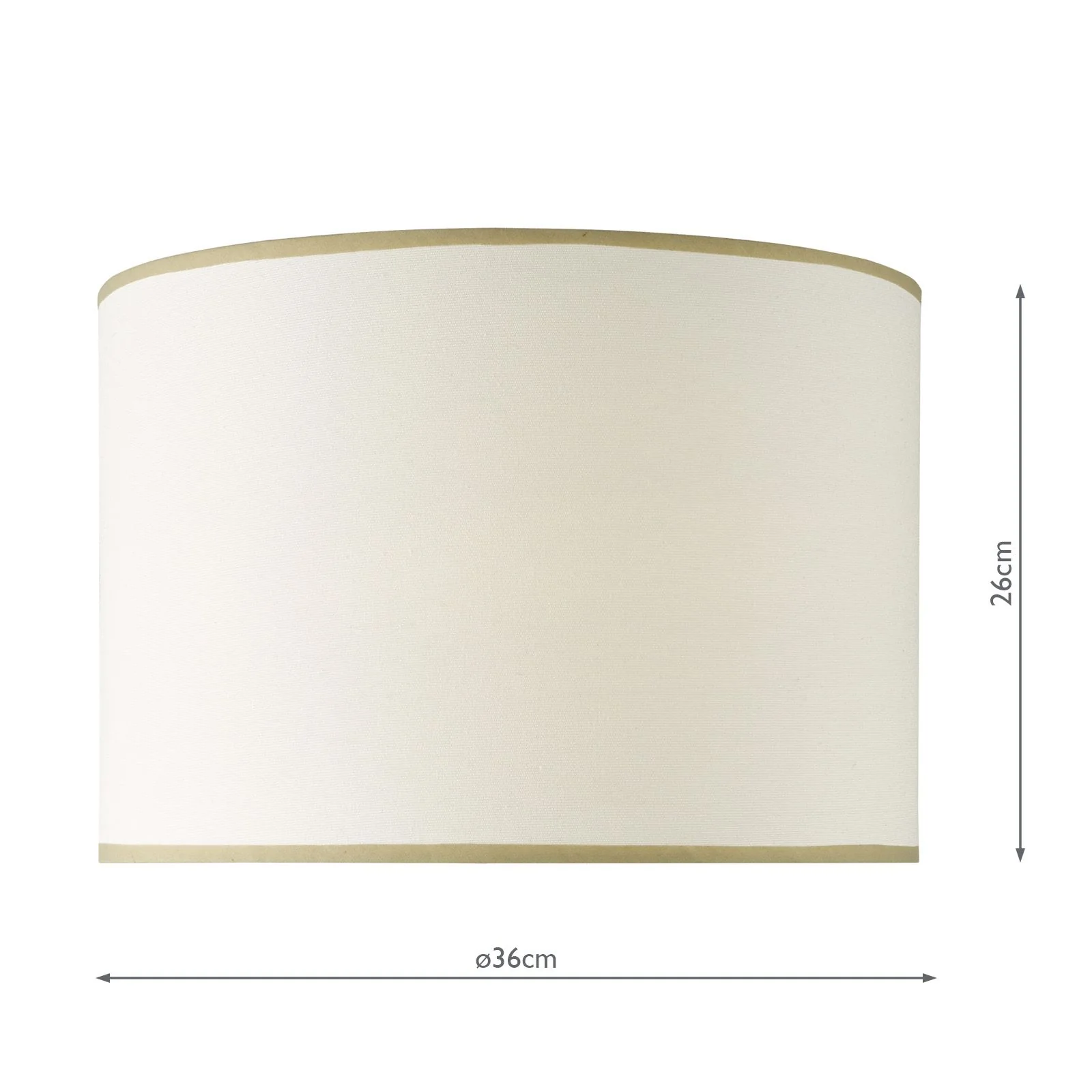 Idella 36cm White Linen Drum Shade - Image 3