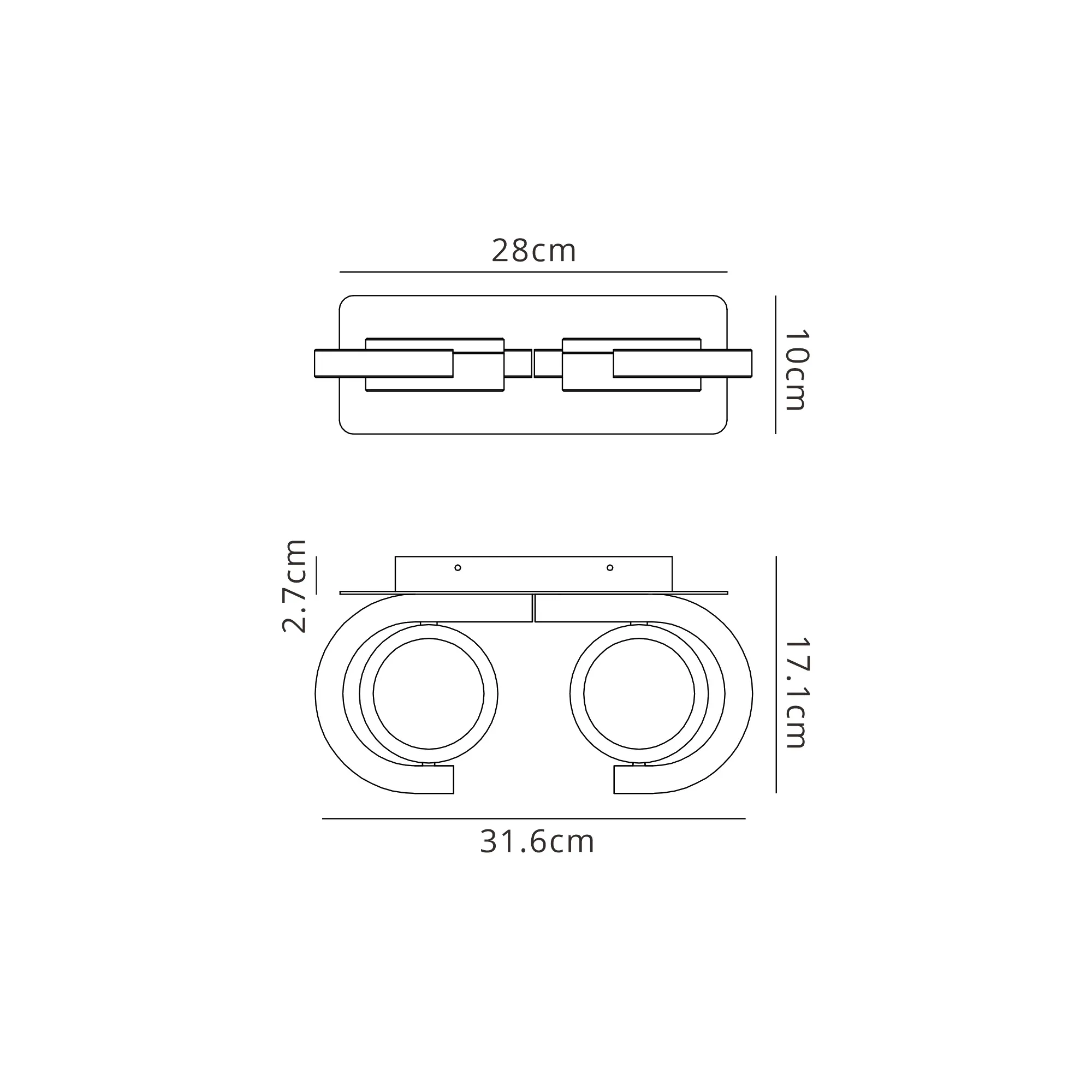 Iguazu 1/2Lt Wall Lamp- Anthracite/ White Finishes - Image 17