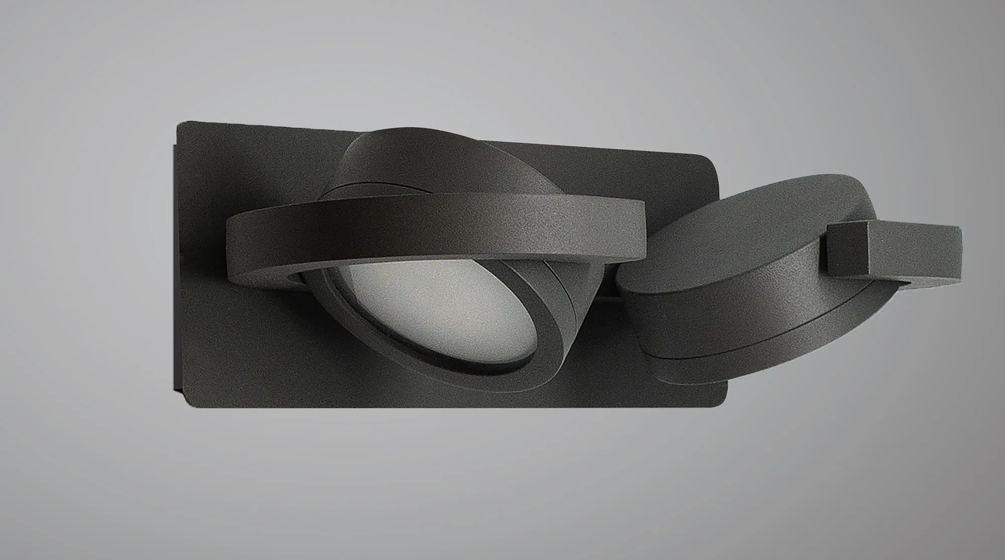Iguazu 1/2Lt Wall Lamp- Anthracite/ White Finishes - Image 6