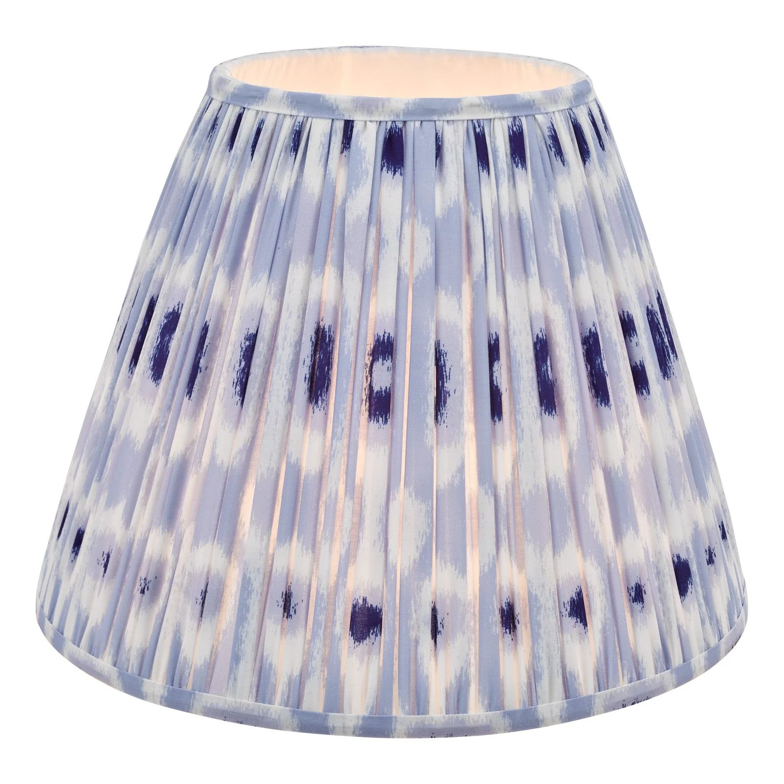 Cotton Tapered drum Shade- White & Blue Mix - Image 3