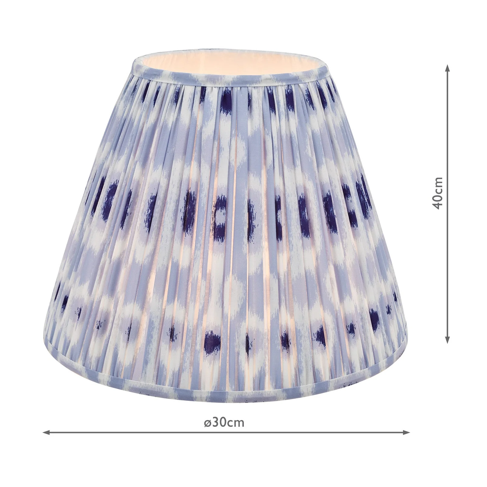 Cotton Tapered drum Shade- White & Blue Mix - Image 4