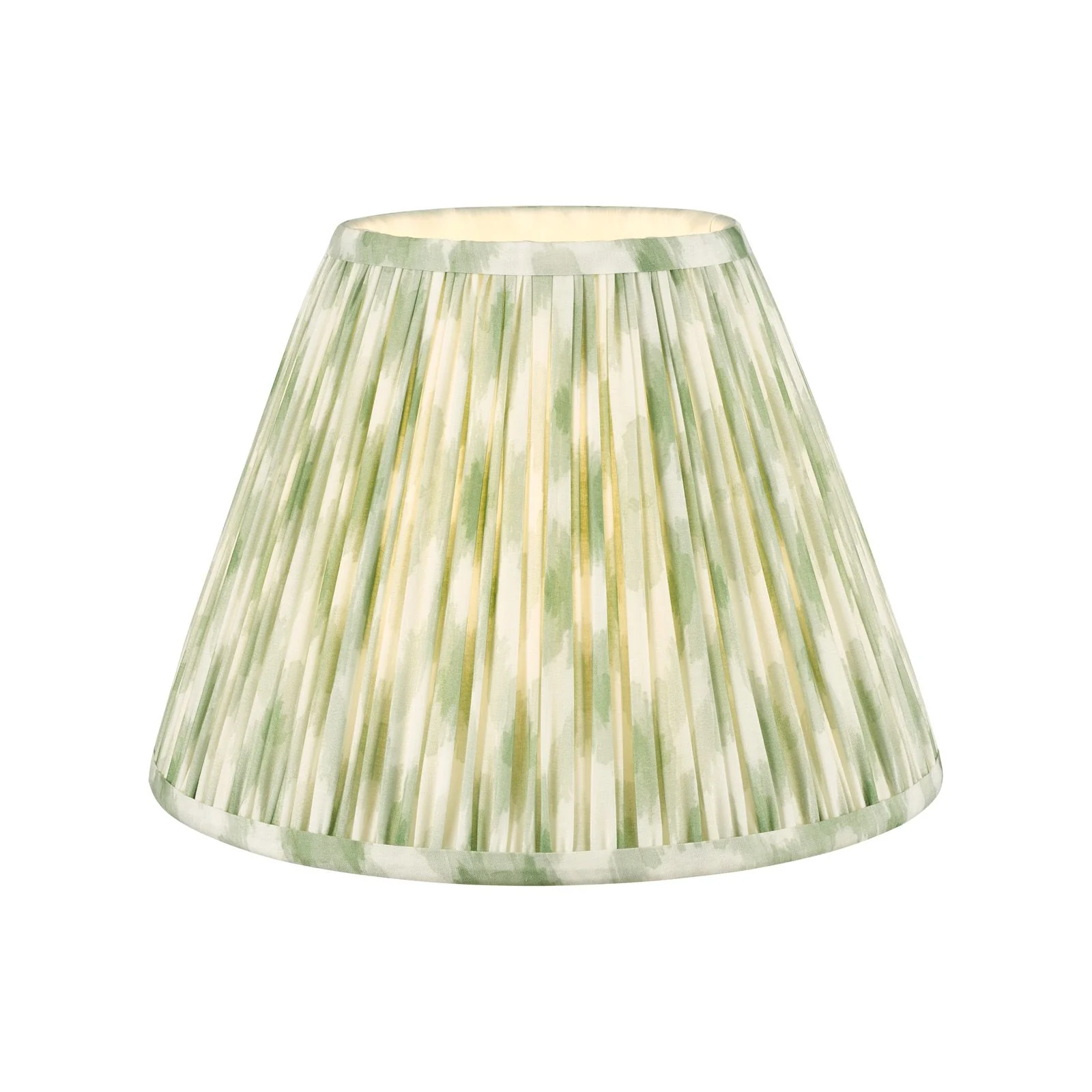 Ikat Green/ Taupe Cotton Empire Shade- Various Sizes - Image 14