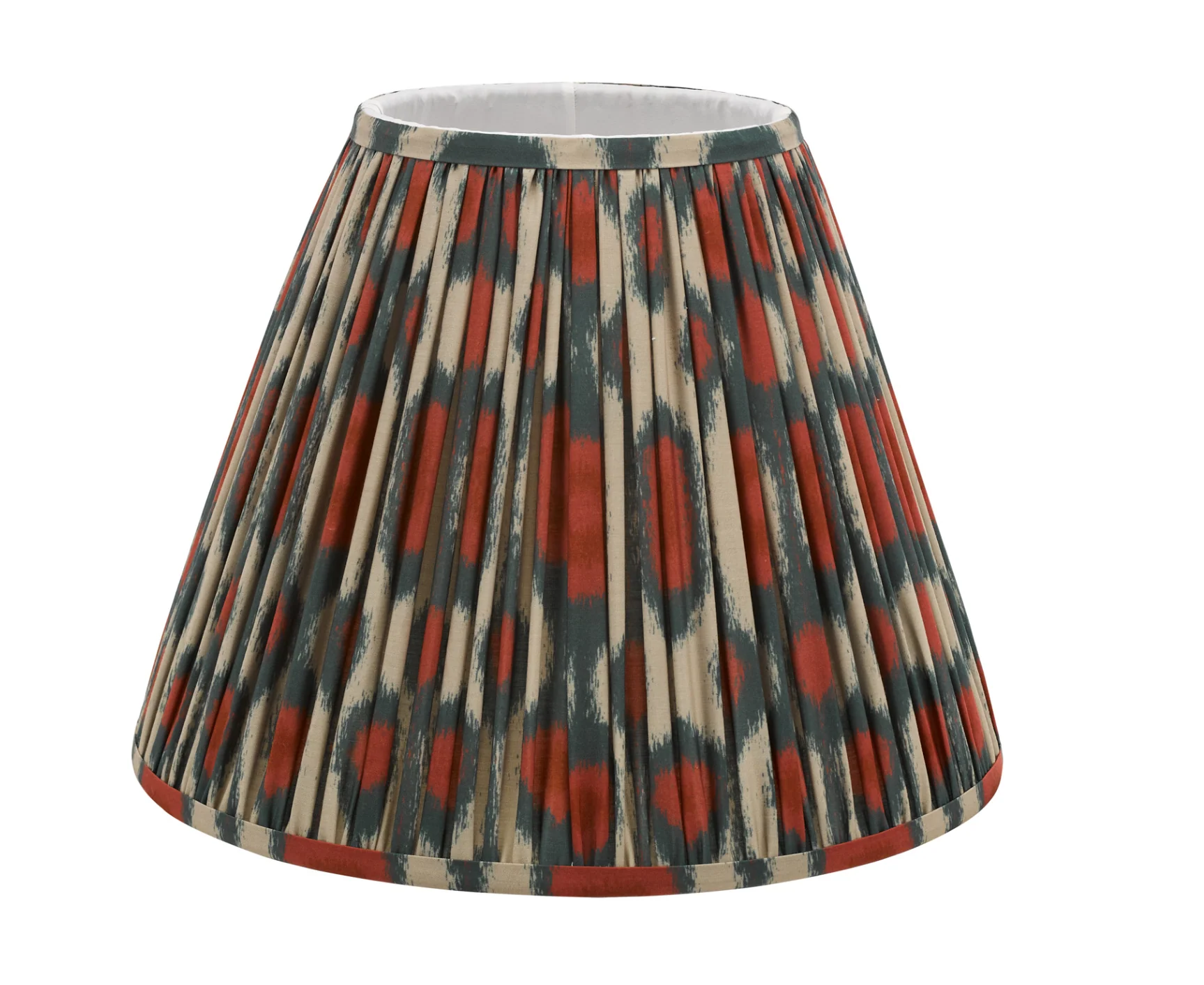 Ikat Green/ Taupe Cotton Empire Shade- Various Sizes - Image 18