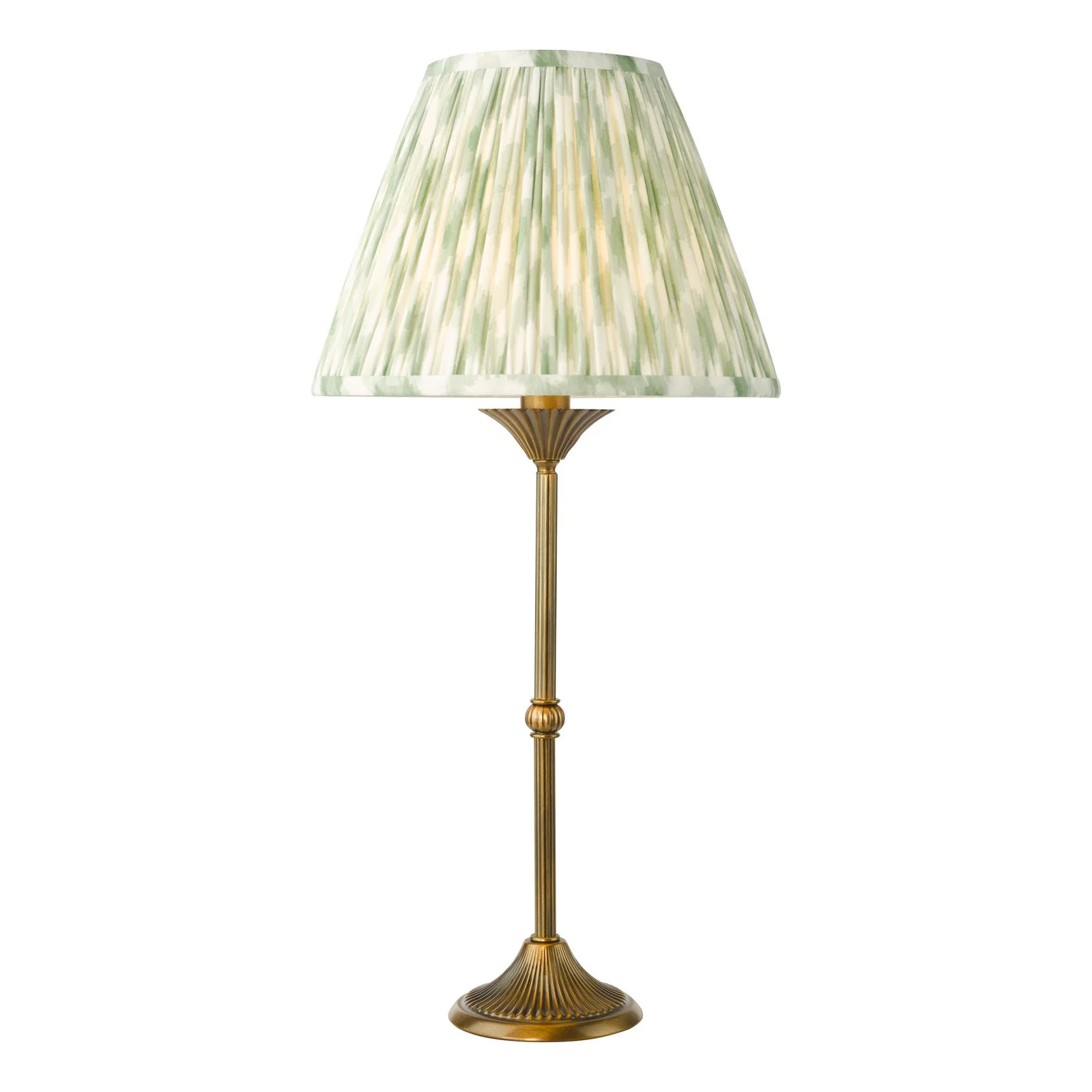 Ikat Green/ Taupe Cotton Empire Shade- Various Sizes - Image 3