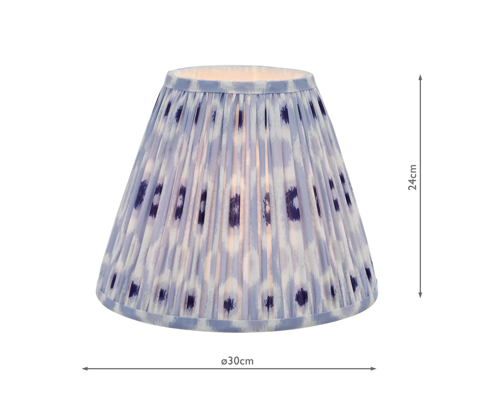 Ikat Green/ Taupe Cotton Empire Shade- Various Sizes - Image 33