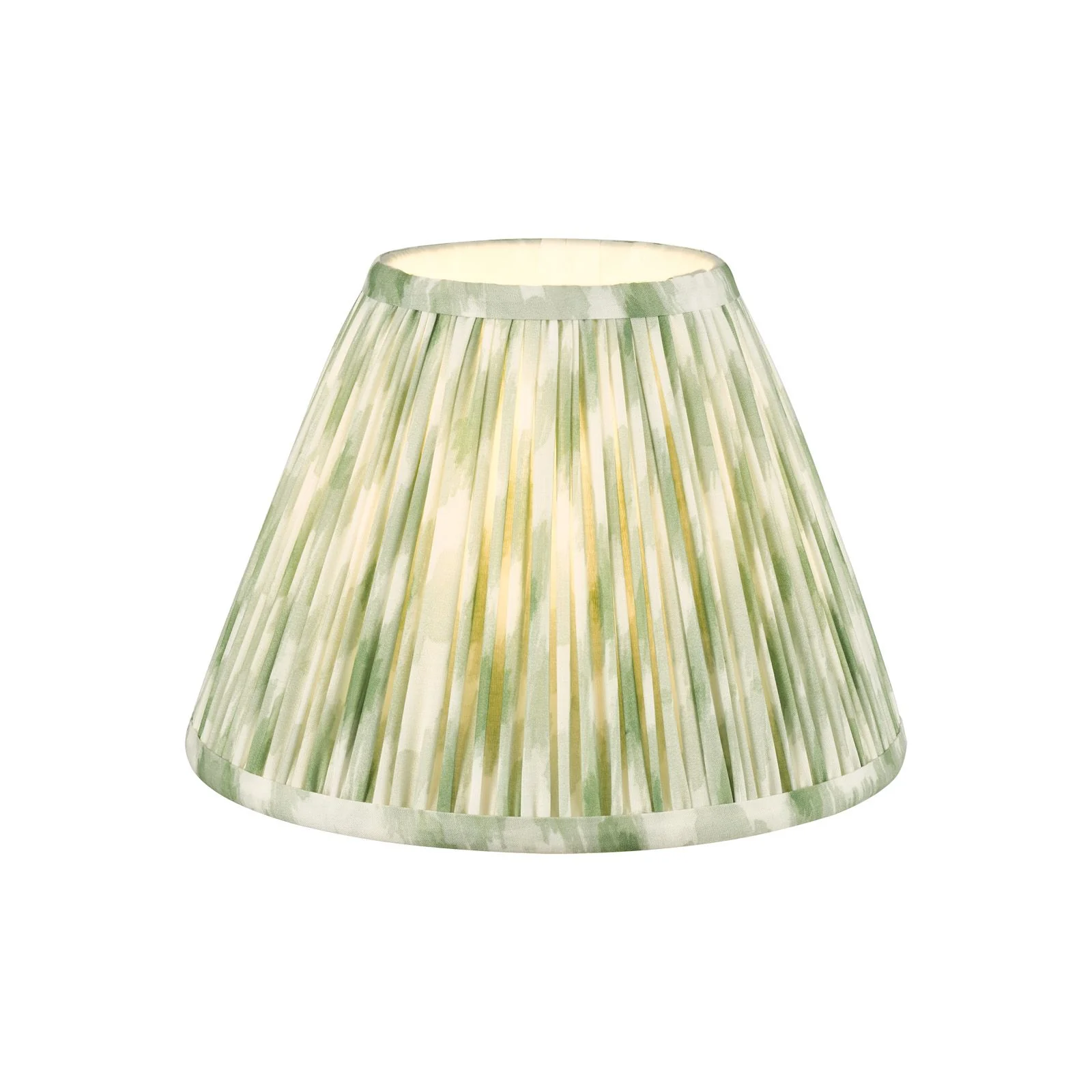 Ikat Green/ Taupe Cotton Empire Shade- Various Sizes - Image 4